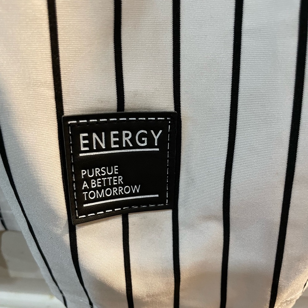 Black and White Striped V-Neck Jersey - Picture 3 of 3